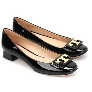 Tory Burch Jill Black Patent Leather Pump Size 9.5